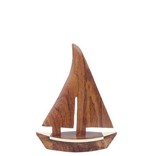 Barca vela legno ottone - a,
