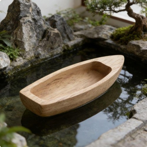 Barca laghetto per bonsai - barca,